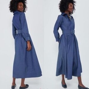 Tuckernuck x India Hicks NEW Blue Chambray Comporta Maxi Dress Size XL MSRP $298